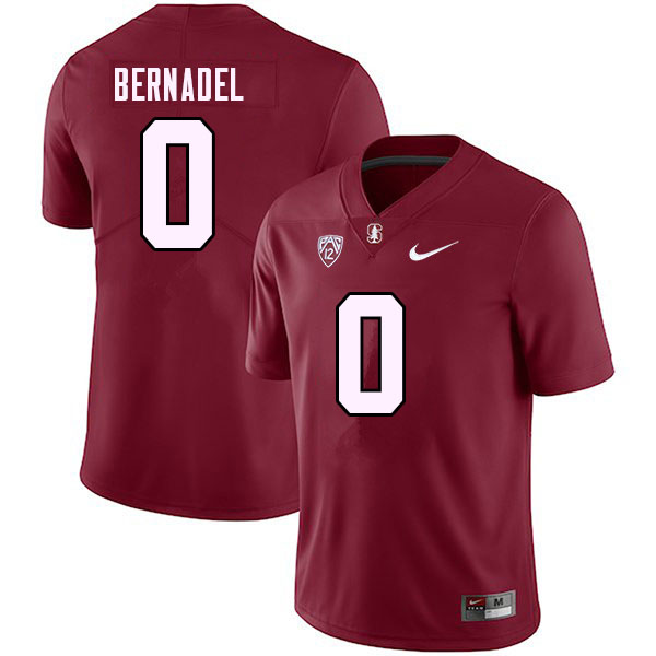 Men #0 Gaethan Bernadel Stanford Cardinal College Football Jerseys Stitched Sale-Cardinal - Click Image to Close